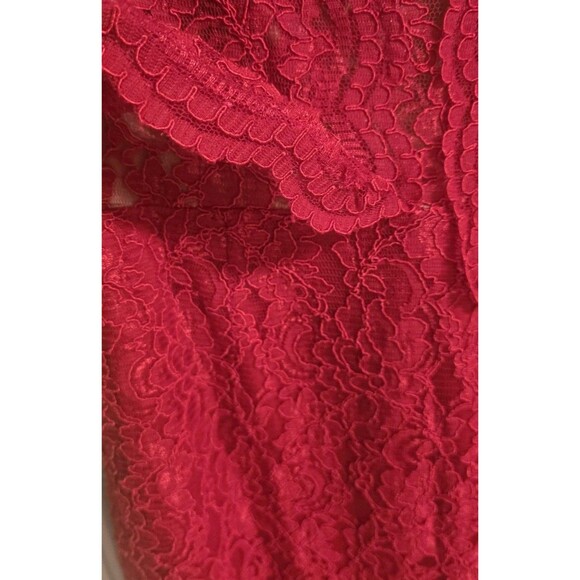 Lauren Ralph Lauren Evening Red Lace Gown 4P Petite – Wedding Guest, Holiday... - Picture 12 of 13